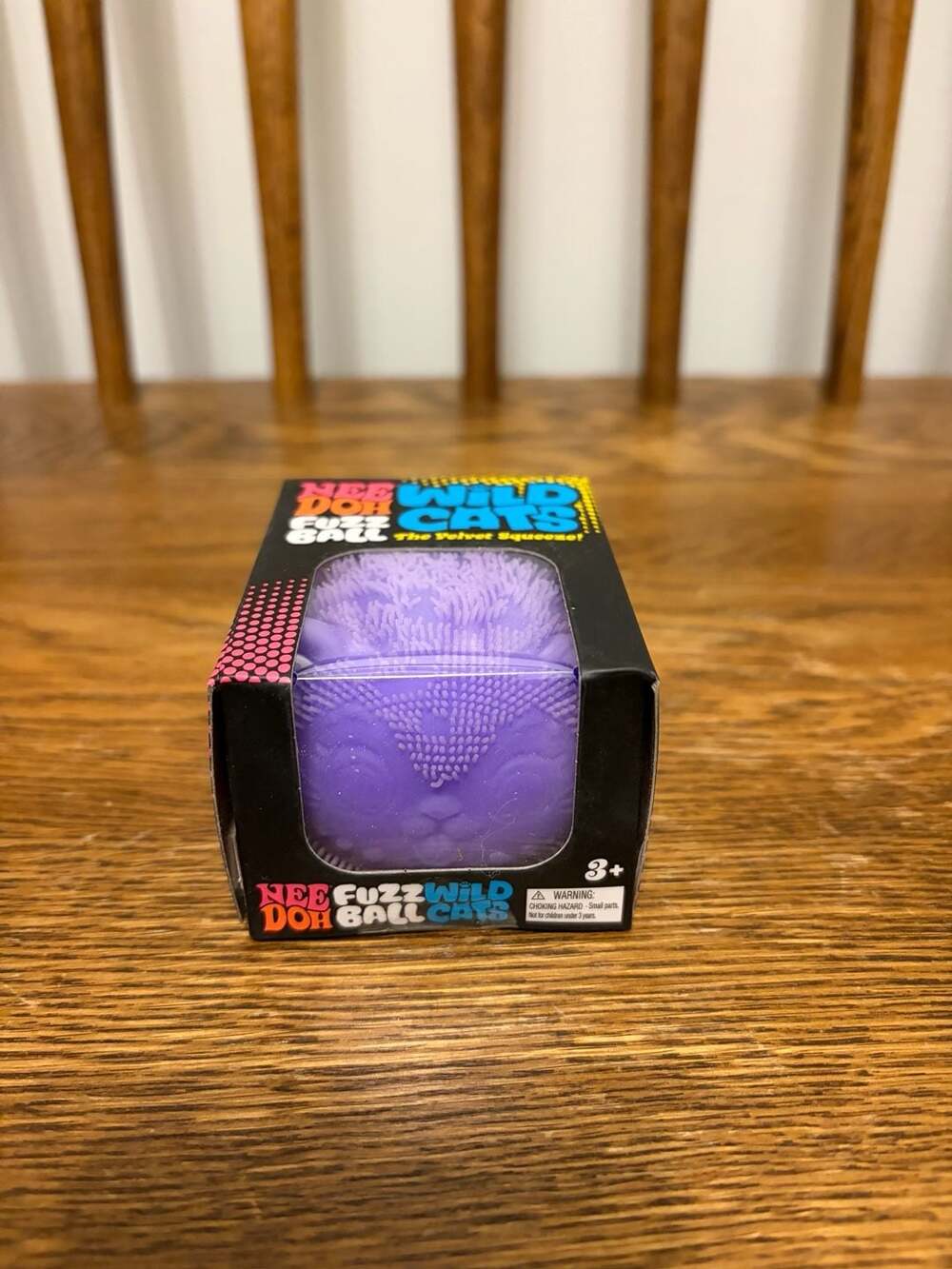 Schylling NeeDoh Fuzz Ball Wild Cats Purple